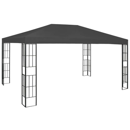 vidaXL Gazebo | Anthracite and black | Fabric (100% polyester), Steel | Large - 3 x 4 m