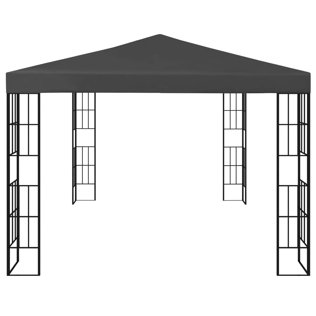vidaXL Gazebo | Anthracite and black | Fabric (100% polyester), Steel | Large - 3 x 4 m