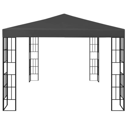 vidaXL Gazebo | Anthracite and black | Fabric (100% polyester), Steel | Large - 3 x 4 m