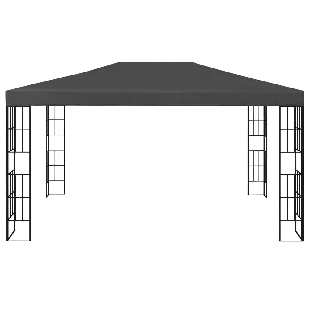 vidaXL Gazebo | Anthracite and black | Fabric (100% polyester), Steel | Large - 3 x 4 m