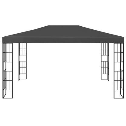 vidaXL Gazebo | Anthracite and black | Fabric (100% polyester), Steel | Large - 3 x 4 m