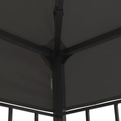 vidaXL Gazebo | Anthracite and black | Fabric (100% polyester), Steel | Large - 3 x 4 m