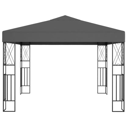 vidaXL Gazebo | Anthracite | Steel | 3x3 m | Gazebo | Square | Contemporary