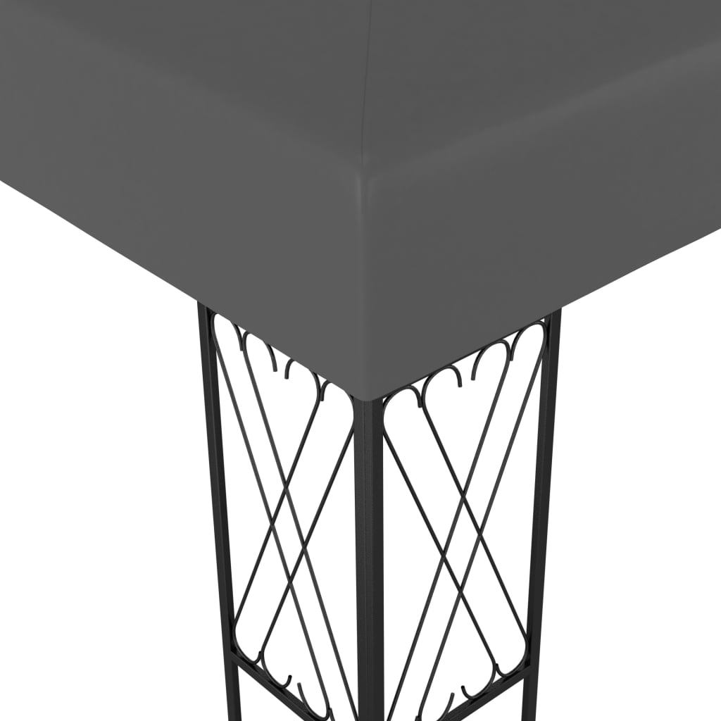 vidaXL Gazebo | Anthracite | Steel | 3x3 m | Gazebo | Square | Contemporary