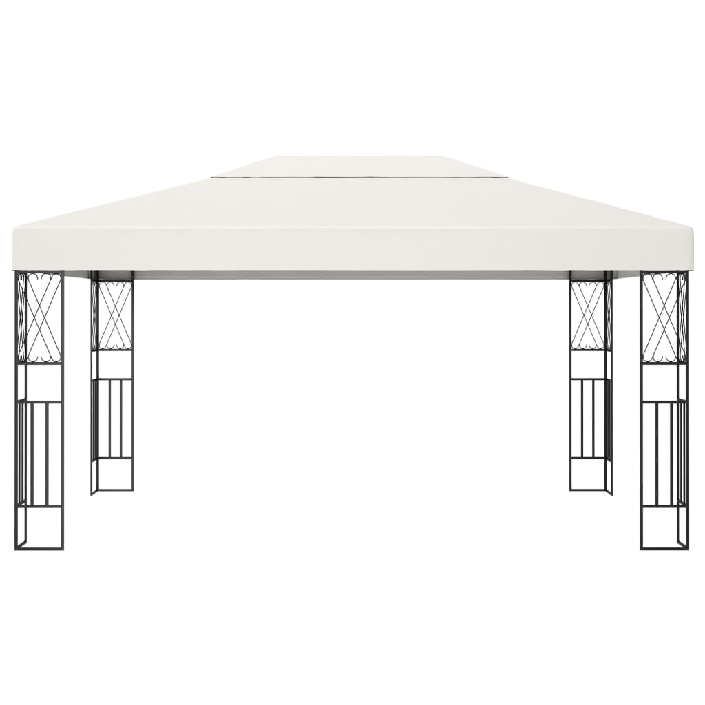 vidaXL Gazebo | Cream | Steel, 100% Polyester | Large | UV-resistant materials - 3 x 4 m