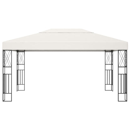 vidaXL Gazebo | Cream | Steel, 100% Polyester | Large | UV-resistant materials - 3 x 4 m