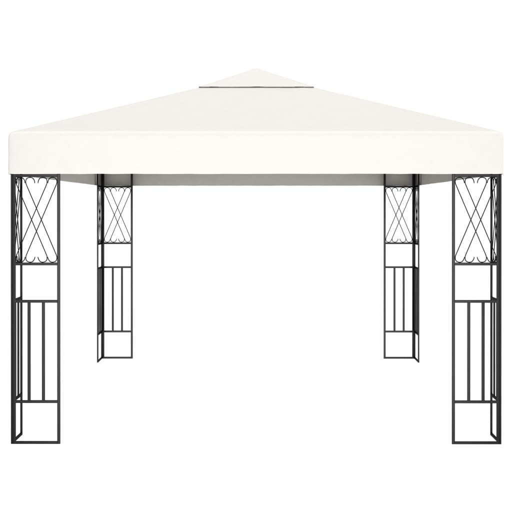 vidaXL Gazebo | Cream | Steel, 100% Polyester | Large | UV-resistant materials - 3 x 4 m