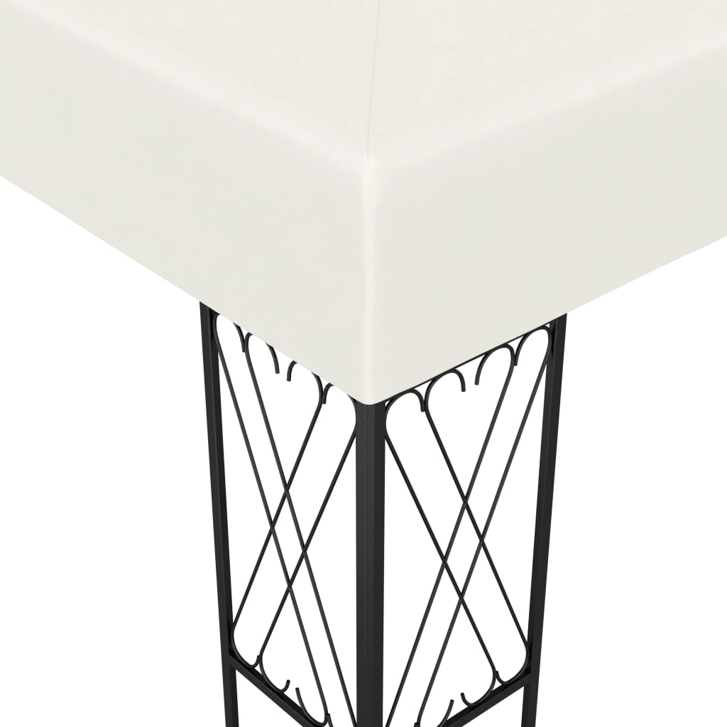 vidaXL Gazebo | Cream | Steel, 100% Polyester | Large | UV-resistant materials - 3 x 4 m