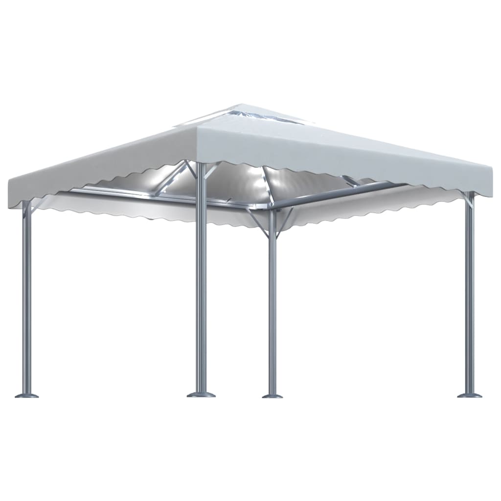 vidaXL Gazebo | Cream | Aluminium | 300x300 cm | Seats Many | Gazebo | Square