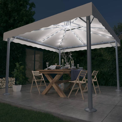vidaXL Gazebo | Cream | Aluminium | 300x300 cm | Seats Many | Gazebo | Square