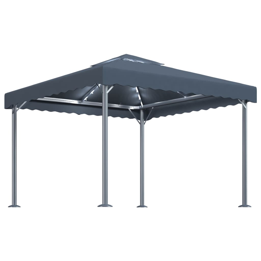 vidaXL Gazebo | Anthracite | Aluminium | 3x3 m | UV-resistant materials | Gazebo
