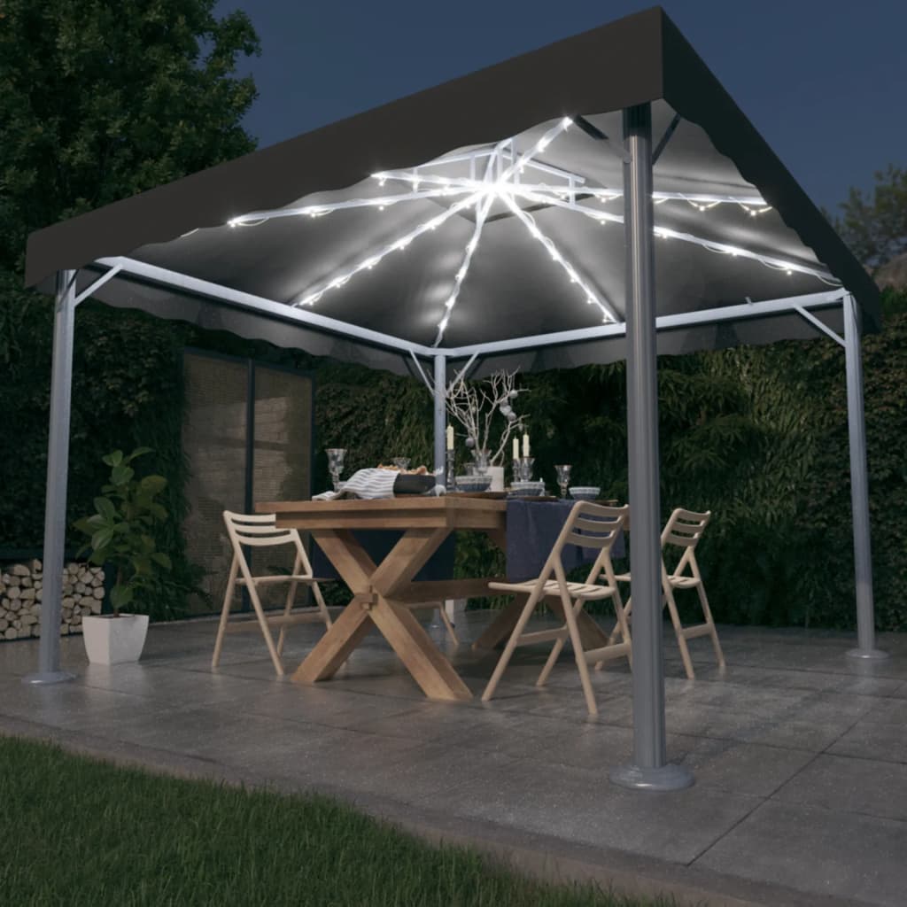 vidaXL Gazebo | Anthracite | Aluminium | 3x3 m | UV-resistant materials | Gazebo