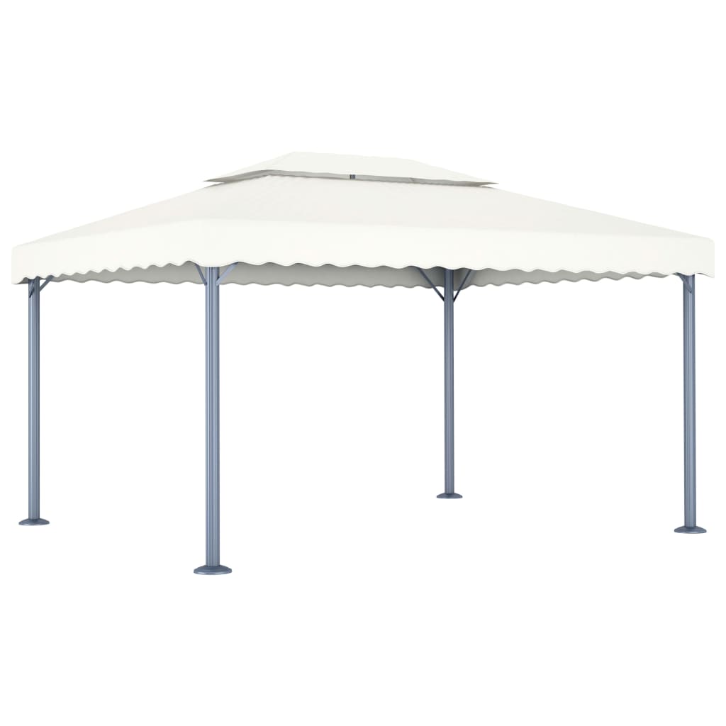 vidaXL Gazebo | Cream | Aluminium | 400x300 cm | Gazebo | Rectangular