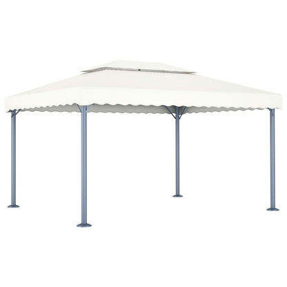 vidaXL Gazebo | Cream | Aluminium | 400x300 cm | Gazebo | Rectangular