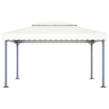 vidaXL Gazebo | Cream | Aluminium | 400x300 cm | Gazebo | Rectangular