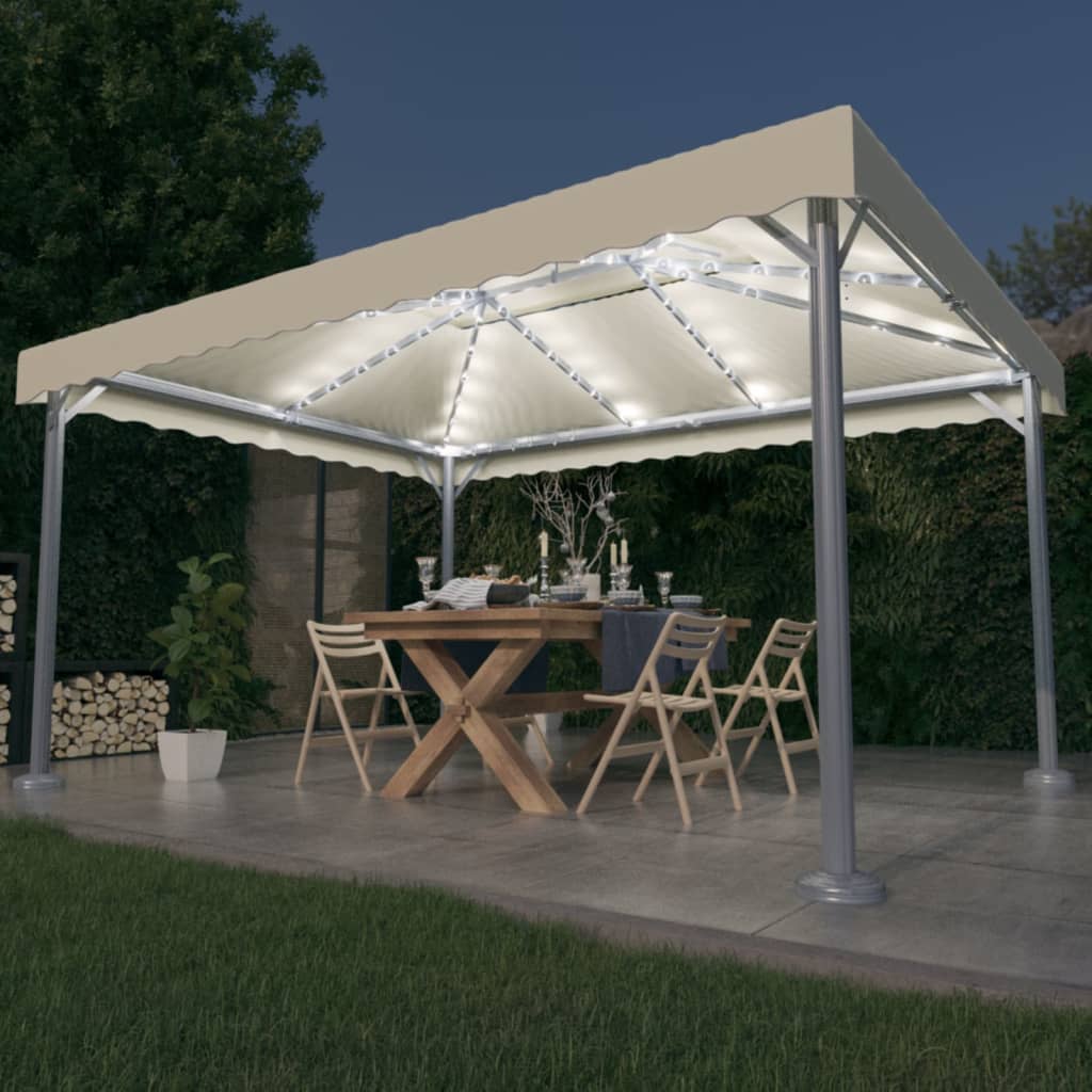 vidaXL Gazebo | Cream | Aluminium | 400x300 cm | Gazebo | Rectangular