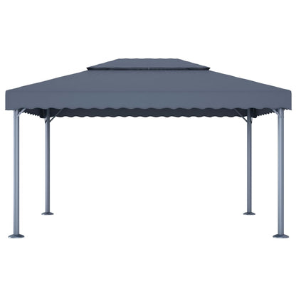 vidaXL Gazebo | Anthracite | Aluminium, Steel, Oxford Fabric with PA coating