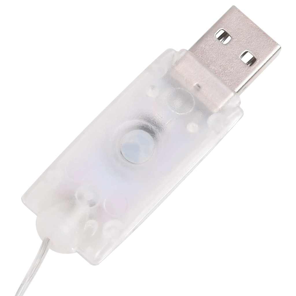329759 vidaXL Decorative Christmas Snowman Figure with LED Luxury Fabric 60cm - White - 42 x 32 x 60 cm