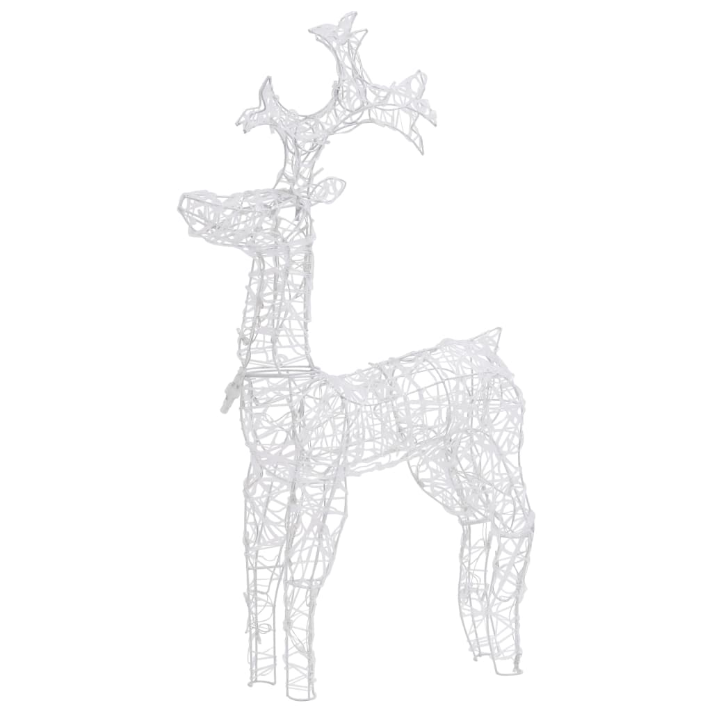 vidaXL Reindeer Christmas Decoration 90 LEDs 60x16x100 cm Acrylic - Warm white