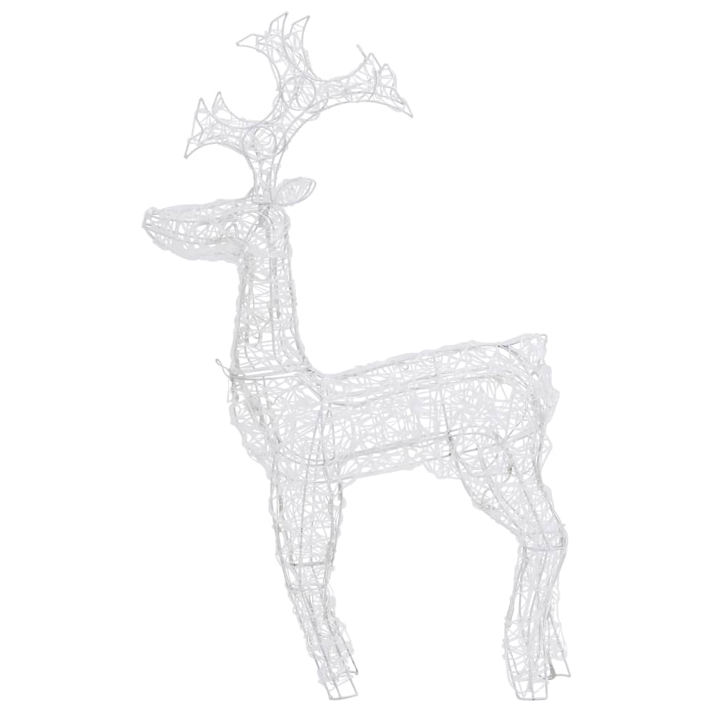 vidaXL Reindeer Christmas Decoration 90 LEDs 60x16x100 cm Acrylic - Warm white