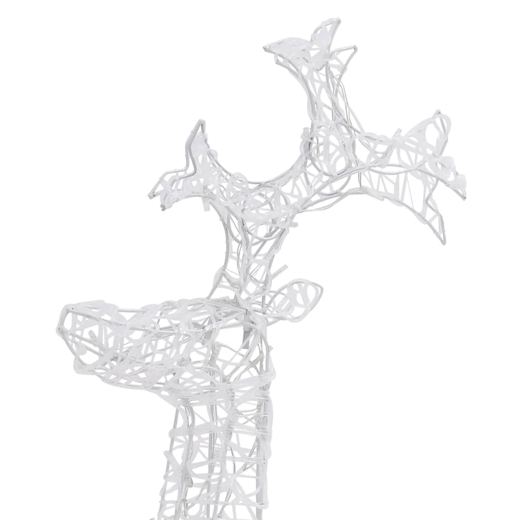 vidaXL Reindeer Christmas Decoration 90 LEDs 60x16x100 cm Acrylic - Warm white