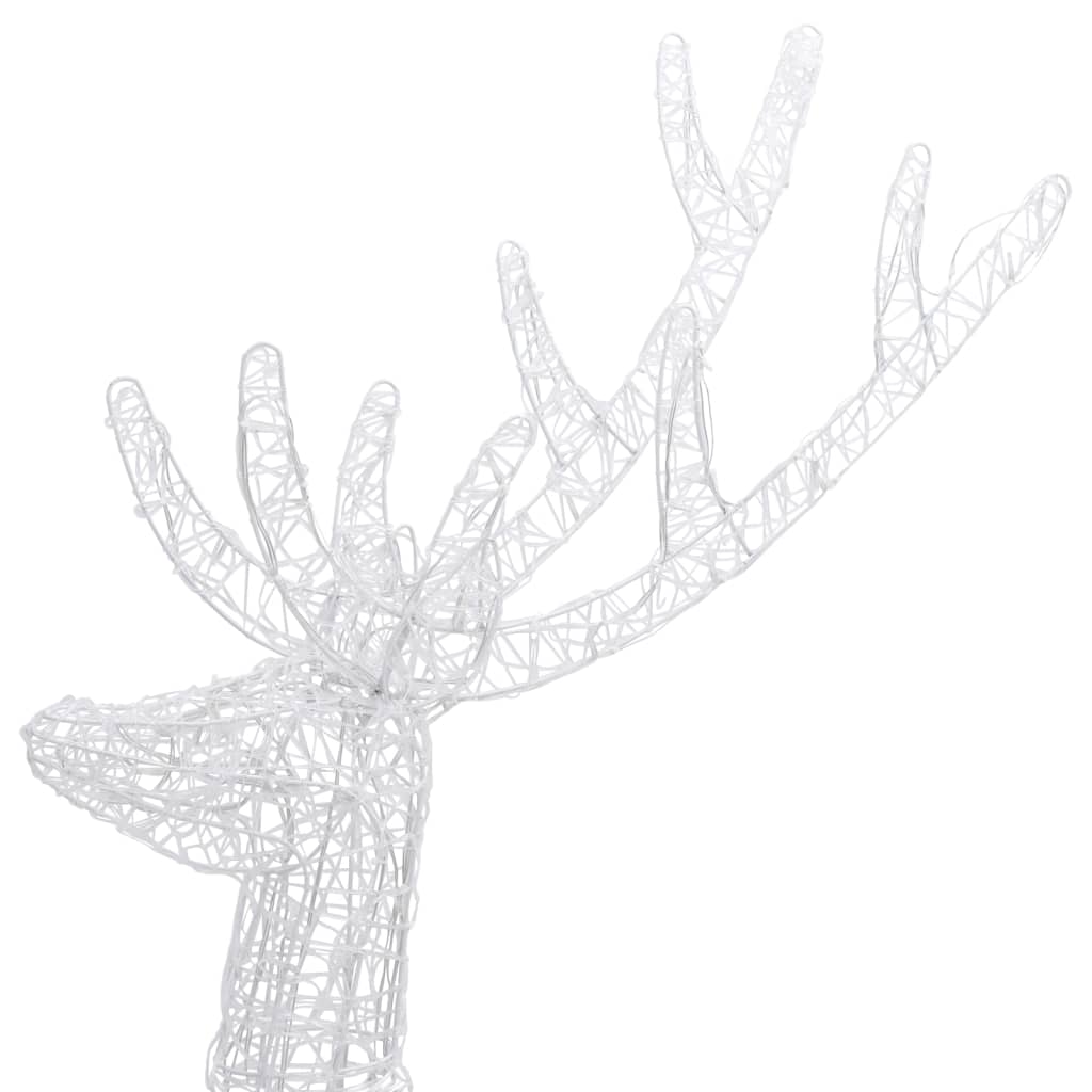 vidaXL XXL Acrylic Christmas Reindeer 250 LED 180 cm Colourful - Multicolour - 96 x 40 x 180 cm