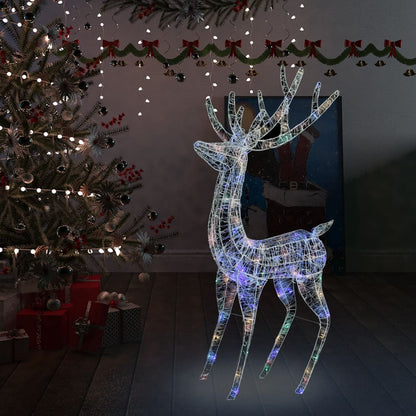vidaXL XXL Acrylic Christmas Reindeer 250 LED 180 cm Colourful - Multicolour - 96 x 40 x 180 cm