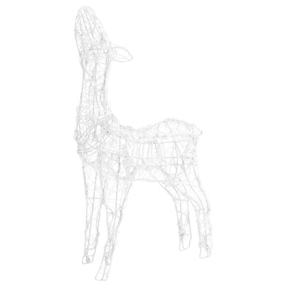 vidaXL Acrylic Reindeer Family Christmas Decoration 160 LED Warm White