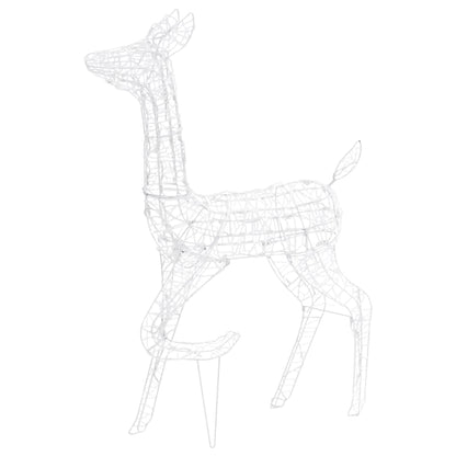 vidaXL Acrylic Reindeer Family Christmas Decoration 160 LED Blue