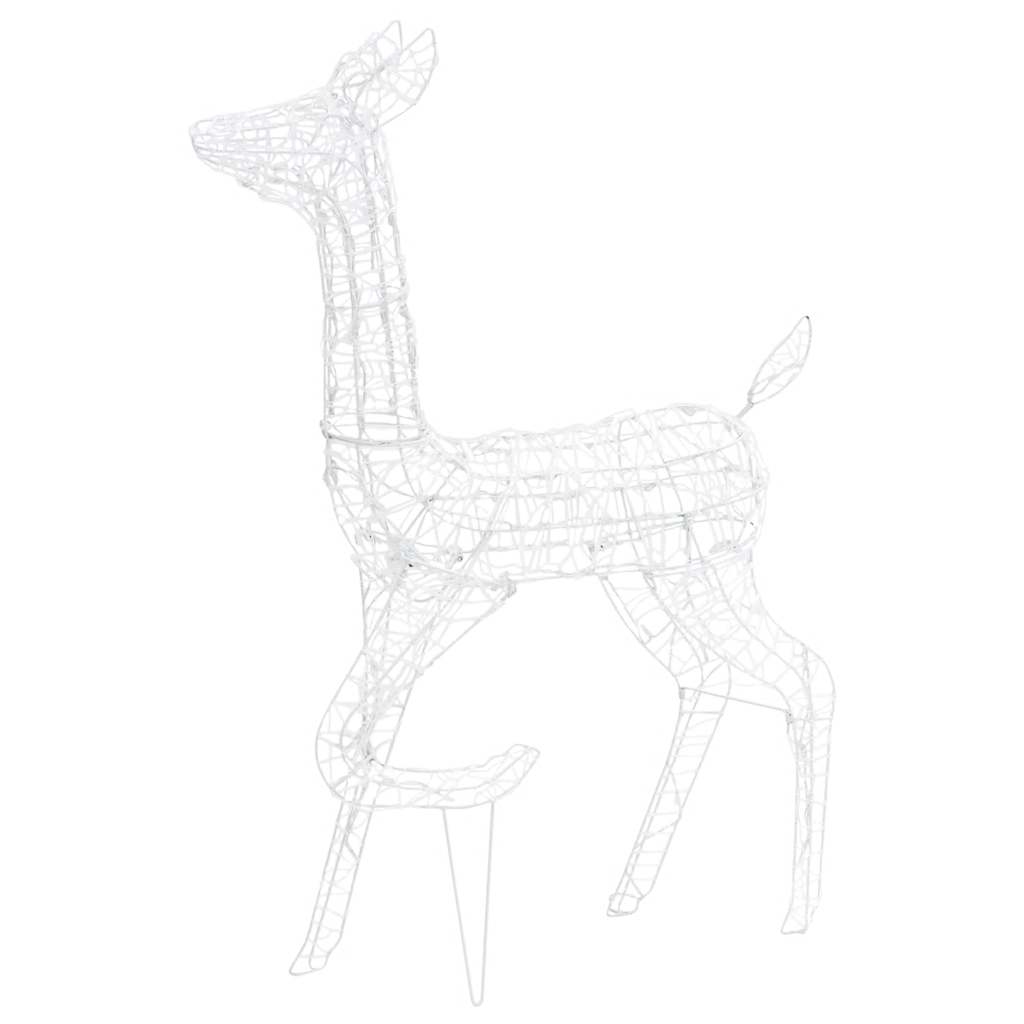 vidaXL Acrylic Reindeer Family Christmas Decoration 160 LED Colourful - Multicolour