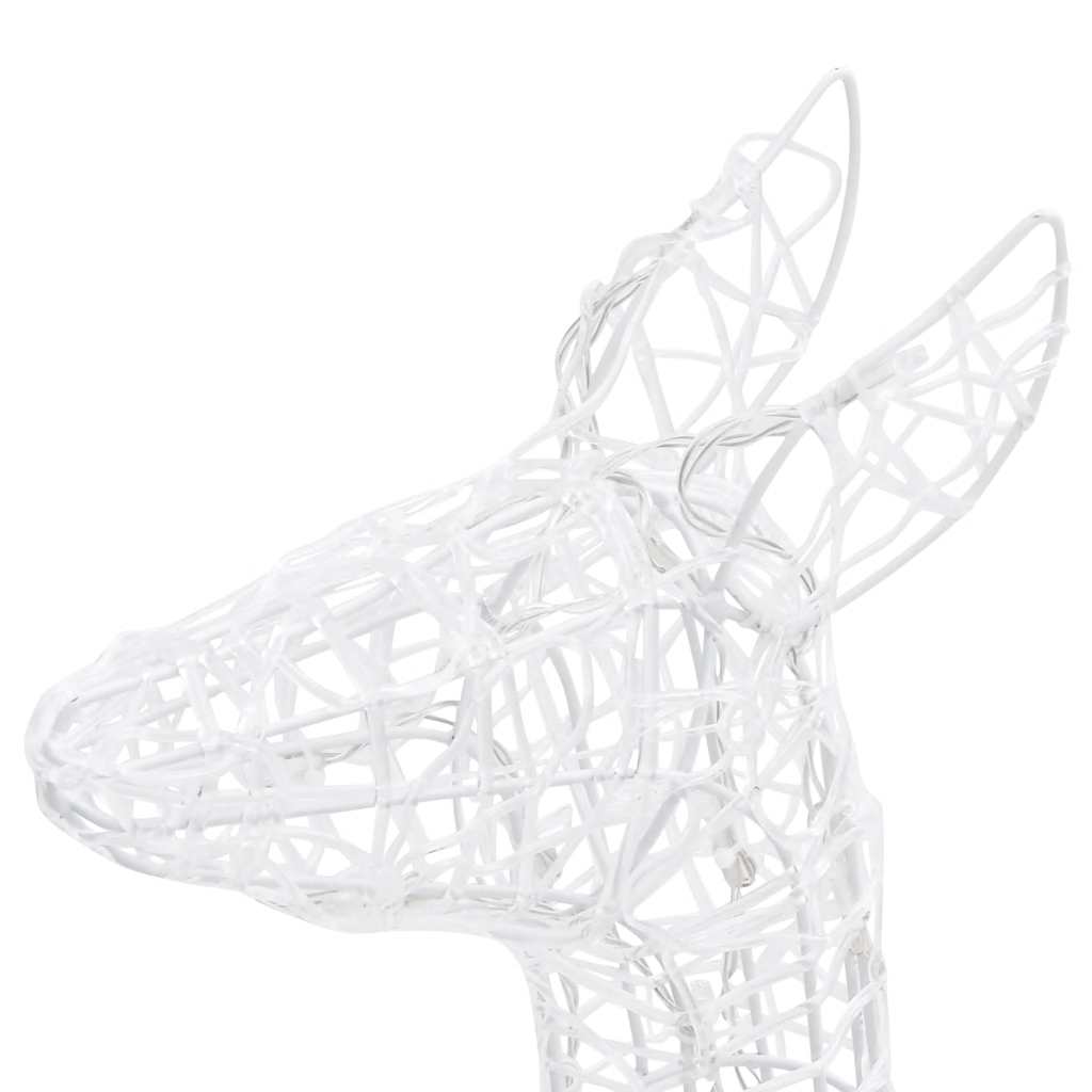 vidaXL Acrylic Reindeer Family Christmas Decoration 160 LED Colourful - Multicolour