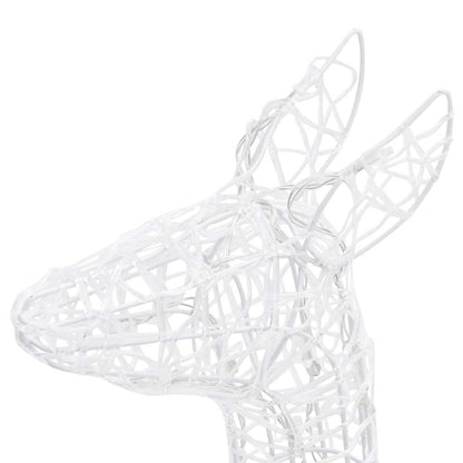 vidaXL Acrylic Reindeer Family Christmas Decoration 160 LED Colourful - Multicolour