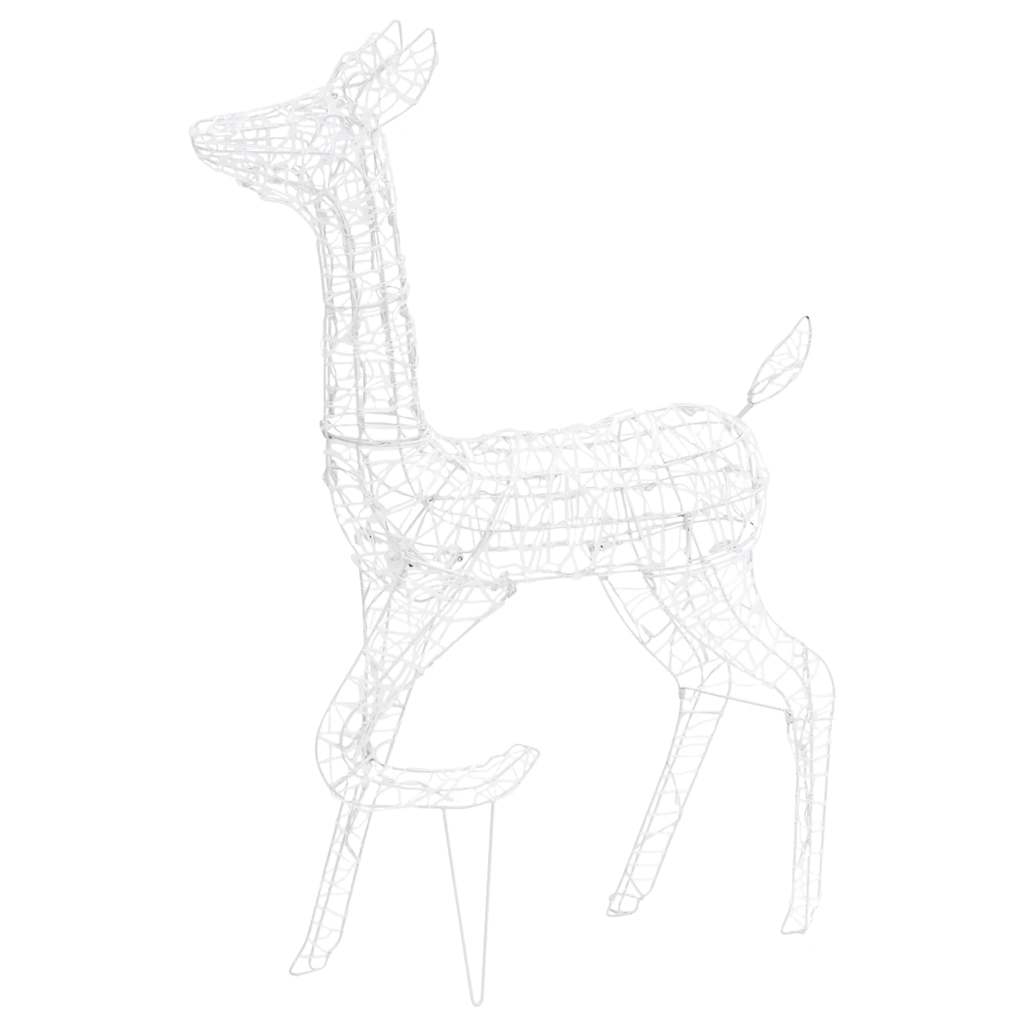 vidaXL Acrylic Reindeer Family Christmas Decoration 300 LED Warm White