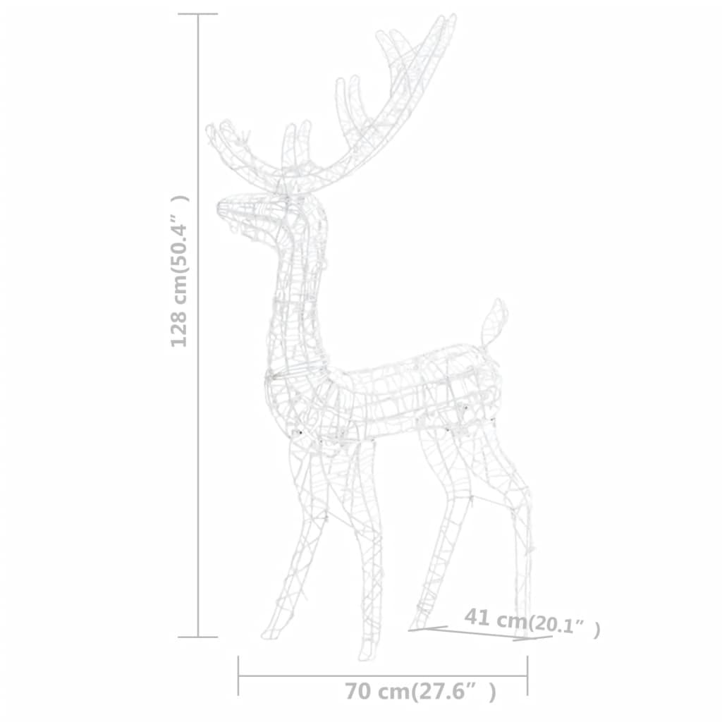 vidaXL Acrylic Reindeer Family Christmas Decoration 300 LED Cold White