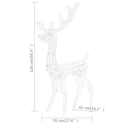 vidaXL Acrylic Reindeer Family Christmas Decoration 300 LED Colourful - Multicolour
