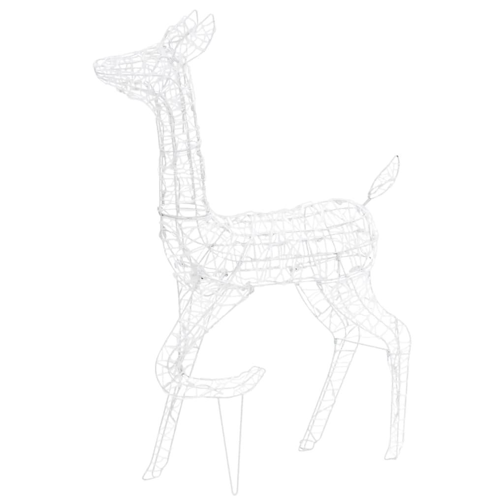 vidaXL Acrylic Reindeer Family Christmas Decoration 300 LED Colourful - Multicolour