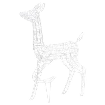 vidaXL Acrylic Reindeer Family Christmas Decoration 300 LED Colourful - Multicolour