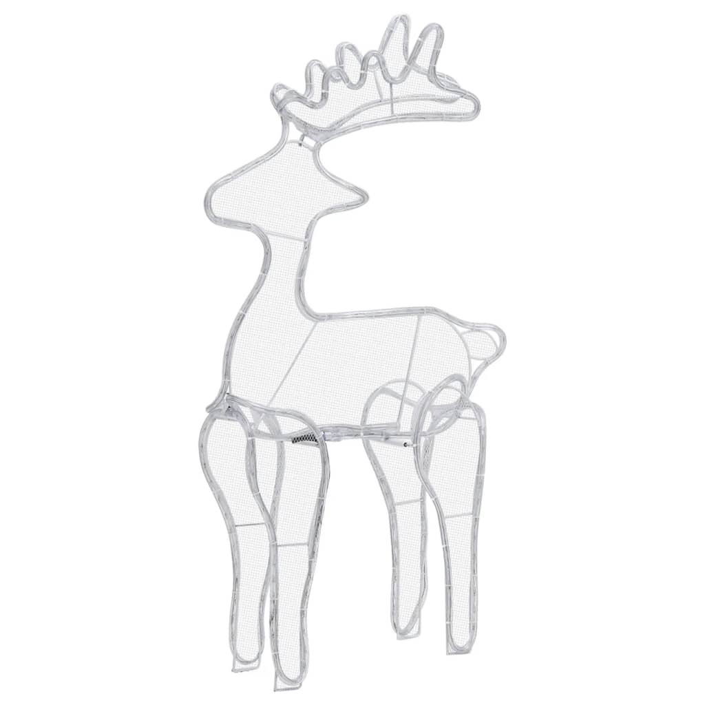 vidaXL Reindeer Christmas Decoration with Mesh 306 LEDs 60x24x89cm - Cold white
