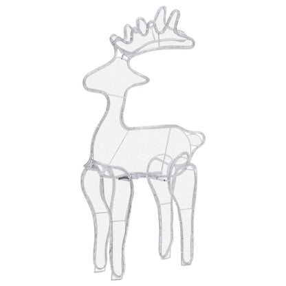 vidaXL Reindeer Christmas Decoration with Mesh 306 LEDs 60x24x89cm - Cold white