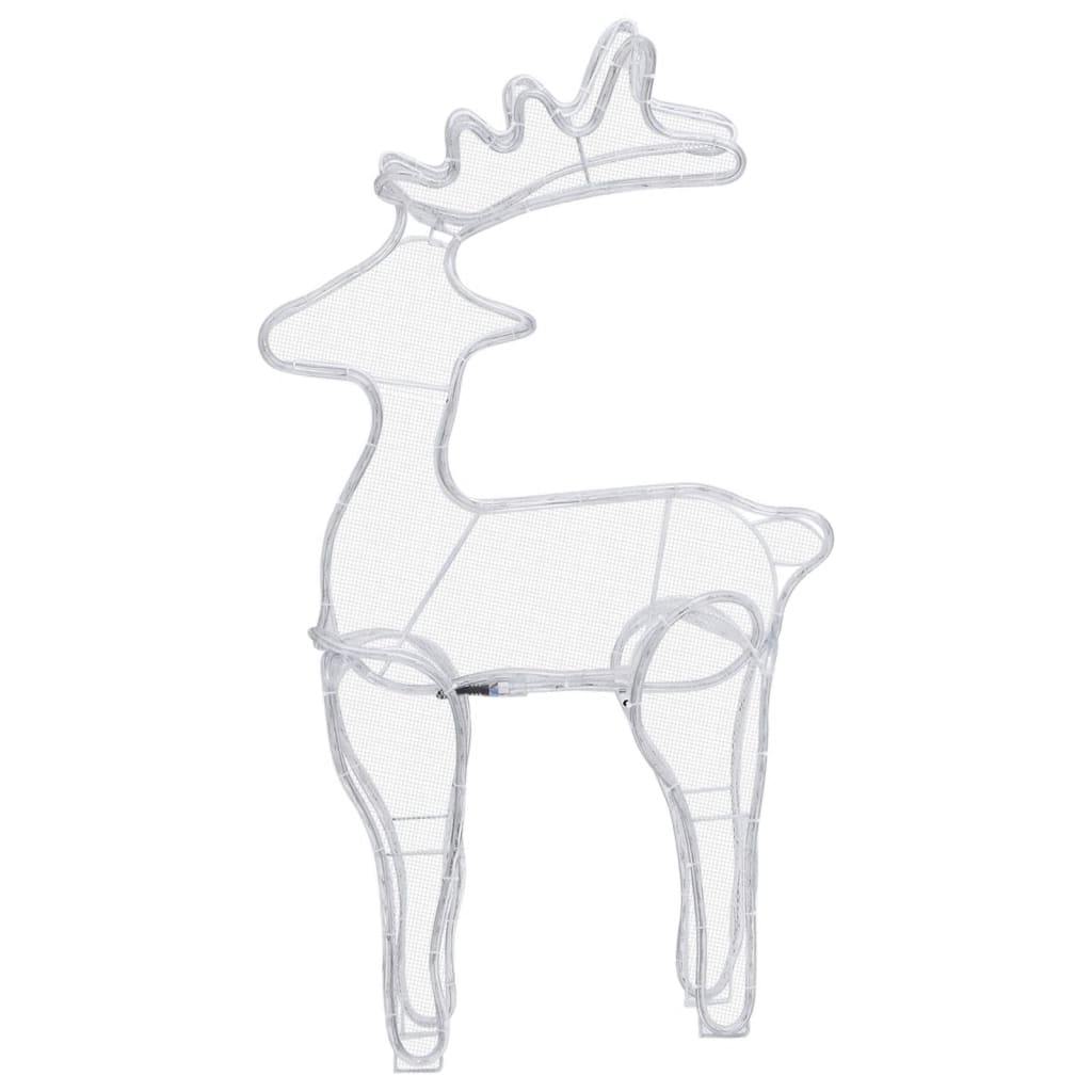 vidaXL Reindeer Christmas Decoration with Mesh 306 LEDs 60x24x89cm - Cold white