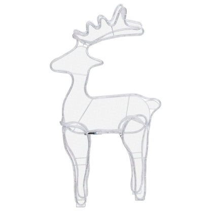 vidaXL Reindeer Christmas Decoration with Mesh 306 LEDs 60x24x89cm - Cold white
