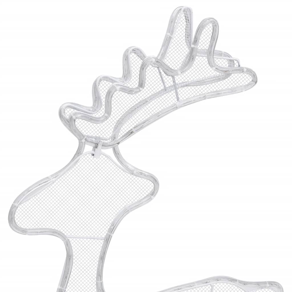 vidaXL Reindeer Christmas Decoration with Mesh 306 LEDs 60x24x89cm - Cold white