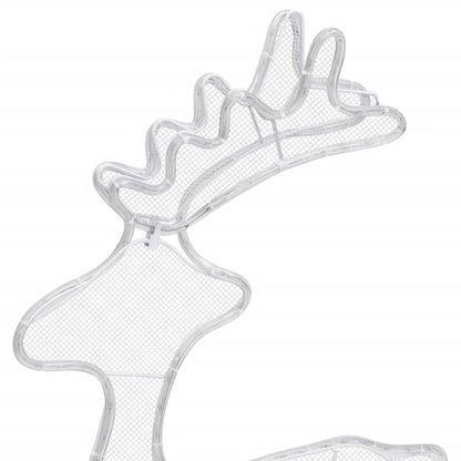 vidaXL Reindeer Christmas Decoration with Mesh 306 LEDs 60x24x89cm - Cold white