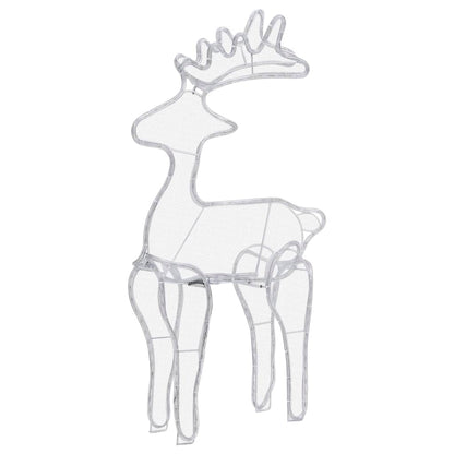 vidaXL Reindeer Christmas Decoration with Mesh 306 LEDs 60x24x89cm - Blue