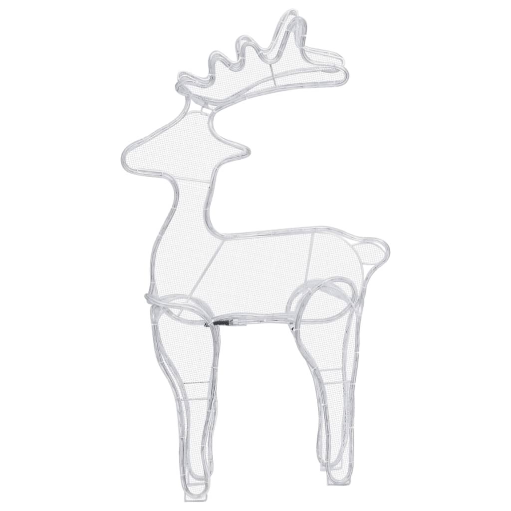 vidaXL Reindeer Christmas Decoration with Mesh 306 LEDs 60x24x89cm - Blue