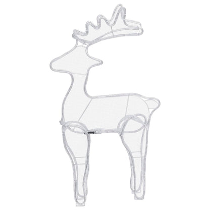 vidaXL Reindeer Christmas Decoration with Mesh 306 LEDs 60x24x89cm - Blue