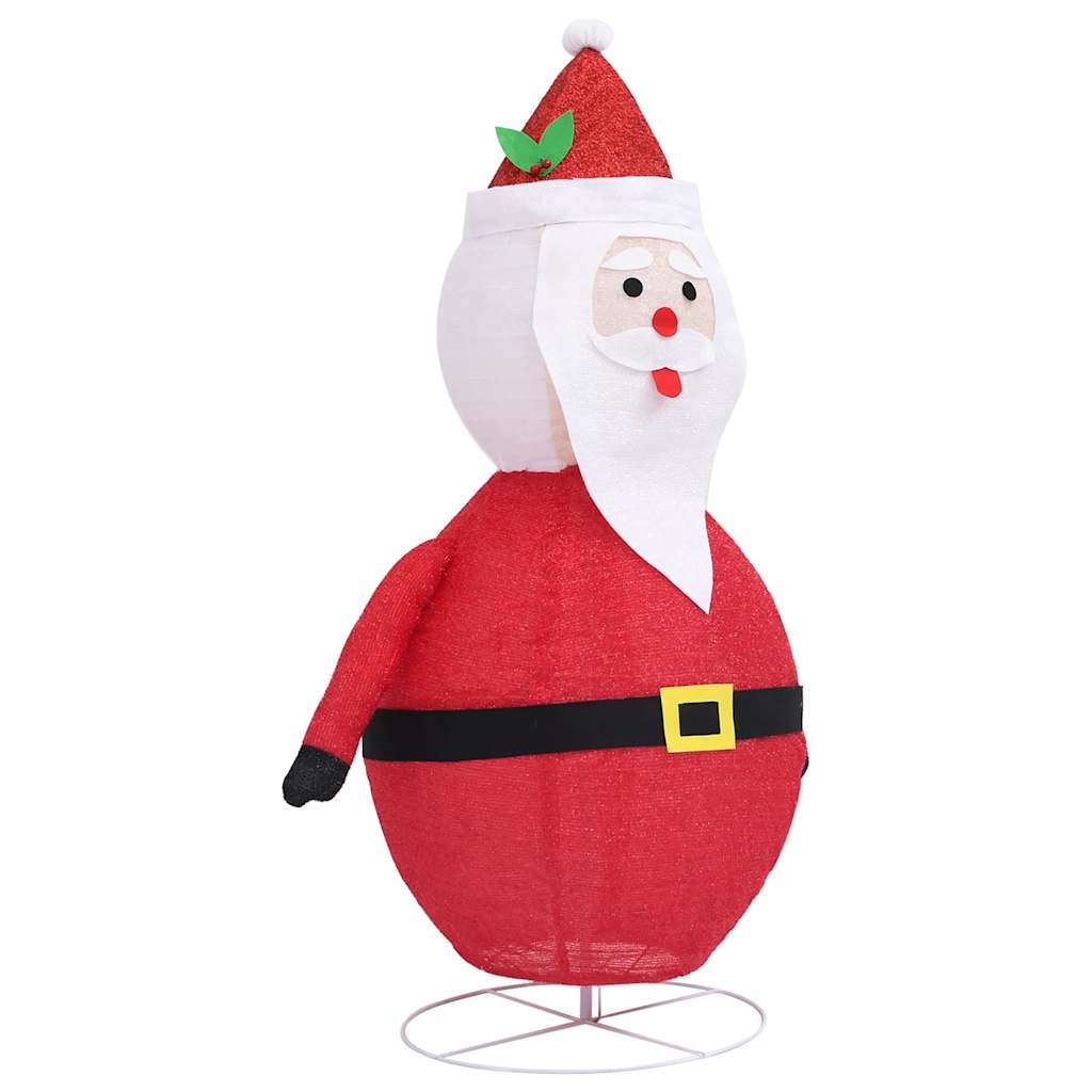 vidaXL Decorative Christmas Santa Claus Figure LED Luxury Fabric 60cm - Red - 60 cm