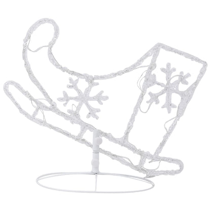 vidaXL Acrylic Christmas Flying Reindeer&Sleigh 260x21x87cm Colourful - Multicolour