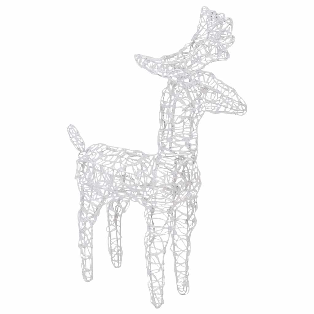 vidaXL Reindeers & Sleigh Christmas Decoration 160 LEDs 130 cm Acrylic - multicolour - 43 x 11 x 55 cm (2 pcs)