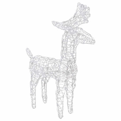 vidaXL Reindeers & Sleigh Christmas Decoration 160 LEDs 130 cm Acrylic - multicolour - 43 x 11 x 55 cm (2 pcs)